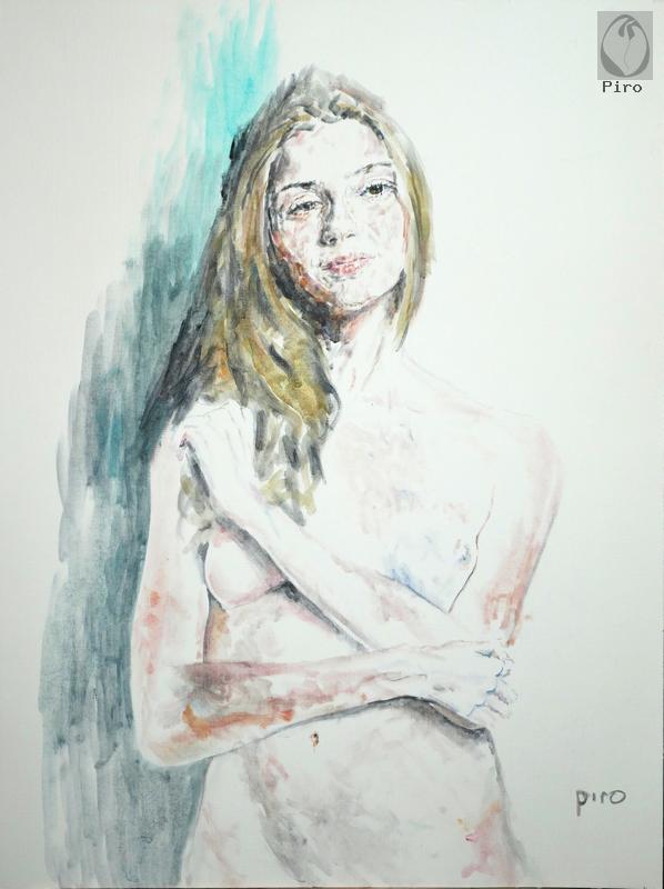 oil on paper - olio su carta di Piro